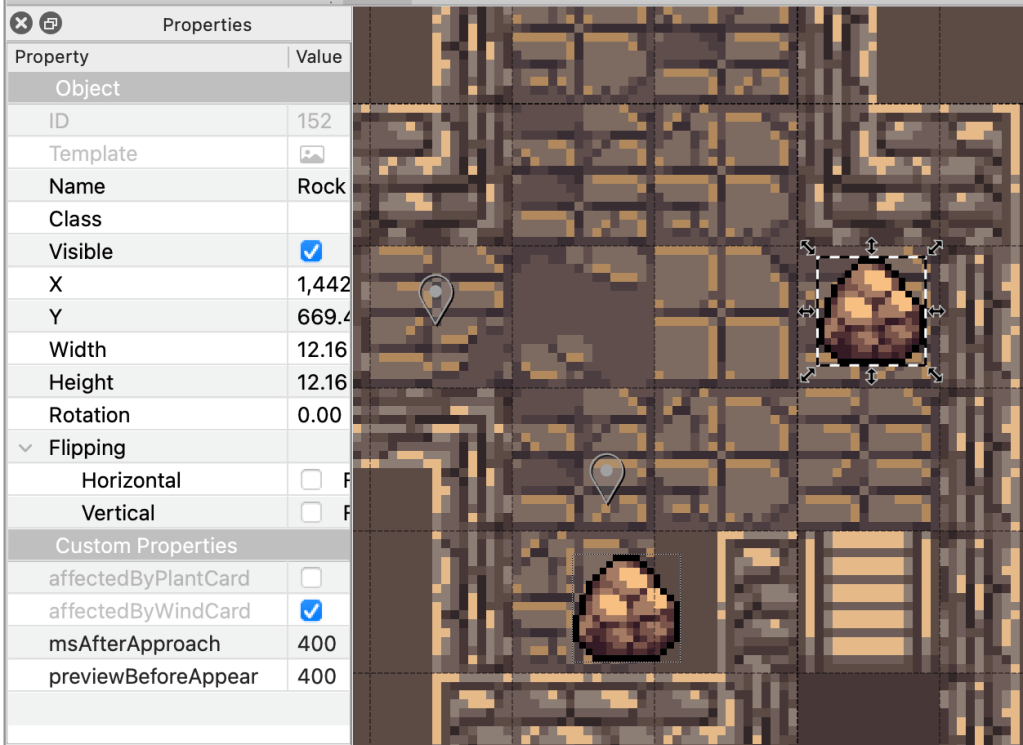 The properties of falling rocks